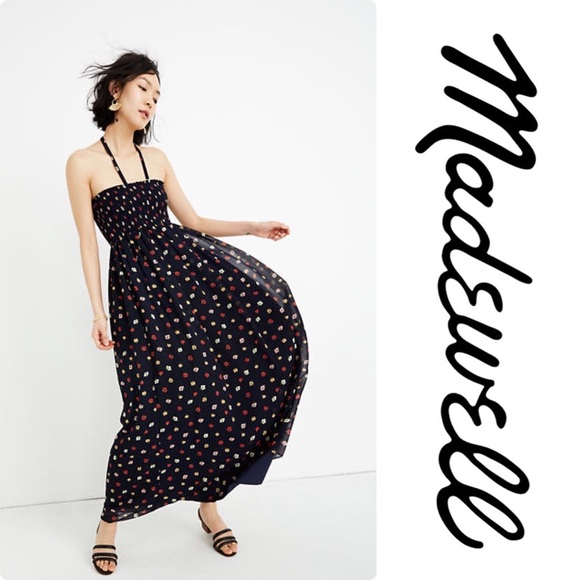 Madewell Dresses & Skirts - Madewell Halter Smocked Maxi Dress